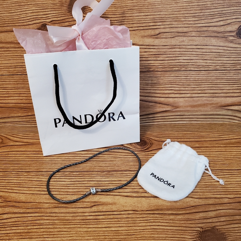 Pandora Leather Gray Bracelet